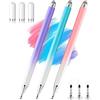 fllynewrite Penna stilo 2 in 1 per Samsung Galaxy Tab A11/A11+/A9/A9+/7 Lite/A7/A8/A8 Plus, per iPad/iPhone/Fire/Lenovo/Pixel Tables, tutti i dispositivi Android e iOS Touch (rosa, viola, blu)