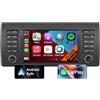 CHARGONIC AutoRadio Android 13 da 7 Pollici per BMW Serie 5 E39, Lettore Multimediale Integrato con CarPlay, Android Auto, Supporto Schermo Diviso, Controllo del Volante, DSP, Bluetooth (4core 2GB+32GB)