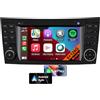 CHARGONIC Autoradio con Navigazione GPS per Mercedes Benz Classe E W211, 7 Pollici Schermo Touch, con Carplay, Android Auto, Bluetooth, MirrorLink, WiFi, Controllo del Volante (8core 6GB+128GB)