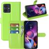 JIUNINE Cover per Motorola Moto G54 5G, Custodia Portafoglio Libro in Pelle Sintetica Antiurto Cover Flip Case con Slot per Schede, Fibbia Magnetica Compatibile con Motorola Moto G54 5G, Verde