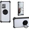 Generic Custodia Comaptibile con SAIET STS571 Case Custodia [ con 9H HD Vetro Temperato] Cover Supporto PC + Silicone CSKB-Hei