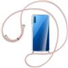 SIMao Cover Collana per Cellulare Compatibile con Samsung Galaxy A7 2018 Custodia Trasparente Silicone con Cordino Necklace Case Antiurto Protettivo Cover Custodia da Collo Custodia con Cordino, Rosa