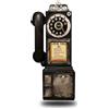 WangXLDD Modello di telefono fisso da parete per casa, vintage, rotativo antico, decorazione per telefono, bar, bar, decorazione per finestre rotative, colore: nero