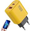 Krmoau Caricatore | Caricatore da 20 W per smartphone - Adattatore portatile USB + PD con funzione di ricarica rapida per auto in viaggio, smartphone e tablet