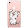 HopMore Cover per iPhone SE 2020 / iPhone 7 / iPhone 8 Trasparente Silicone con Disegni TPU Morbido Custodie iPhone SE 2020 Belle Trasparenti Antiurto Case Sottile Slim Caso Molle - Gatto
