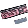 i-Tensodo Confezione da 2 coperture per tastiera Logitech K120 e MK120 ergonomiche da scrivania, tastiera USB Logitech K120 e MK120, layout americano, impermeabile, anti-polvere, colore: rosa sfumato +