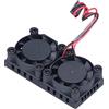 Entatial Radiatore con dissipatore di Calore a Doppia Ventola, componenti di Raffreddamento a Basso Rumore per Raspberry Pi Dissipazione del Calore ad Alta velocità per 3B 3B + 4 4B