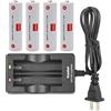 Kastar - Confezione da 4 batterie + caricatore da parete di ricambio per Zhiyun Crane V1, Crane 2 Crane 2S, Crane 3S Crane 3S Pro, Crane 3SE, Crane 3 LAB, WEEBILL-S WEEBILL LAB, WEEBILL 3, Z1