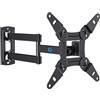 Pipishell Ginarelo- Supporto da parete per TV a schermo piatto e curvo con braccio snodato, inclinabile, per la maggior parte dei televisori e monitor da 13-42 pollici, VESA max 200 x 200 mm fino a 20 kg