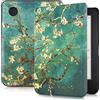Caweet Custodia per Kobo Clara Colour/Kobo Clara BW 6 pollici 2024 Release, custodia in pelle PU ultra leggera con accensione e spegnimento automatico, fiori di mandorlo