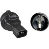 DINIC CB-A-3223 cavo di interfaccia e adattatore C14 CEE 7/3 Nero