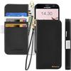 Butnyeoe Cover per Samsung Galaxy S7 edge Case,Custodia Samsung S7 edge Libro,Trama Litchi PU Pelle Protettiva Portafoglio Flip/Folio Wallet Case Con Slot per Schede e Magnetica Supporto,Nero