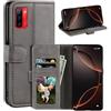 UOGNADGD Custodia in Pelle a Libretto Compatibile con Ulefone Note 12 Portafoglio con Slot per Carte, Chiusura Magnetica, RFID Antiurto (Grigio)