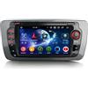 Erisin Android 14 8-Core 4GB+64GB Autoradio GPS Navigatore per SEAT IBIZA 2009-2013 7 pollici Schermo tattile Supporti Bluetooth 5.0 Senza fili CarPlay Android Auto WiFi DSP RDS CANbus USB DTV Radio