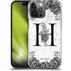 Head Case Designs Licenza Ufficiale Nature Magick Lettera H B&W Marmoreo Monogramma 1 Custodia Cover Dura per Parte Posteriore Compatibile con Apple iPhone 14 PRO Max