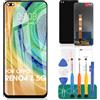 SRJTEK Per Oppo Reno4 Z 5G Schermo di Ricambio Per Oppo Reno4 Z 5G Display LCD Per Oppo Reno 4Z Touch Screen CPH2065 Digitizer Assembly Kit di Riparazione (nero)