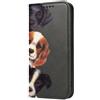 Mixroom - Custodia Cover Case a Libro per iPhone 15 Plus con Stand in Ecopelle Chiusura Magnetica Portafoglio Parte Interna in TPU Morbida Fantasia Cuccioli Di Cane T507
