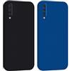 Mixroom - Cover Custodia Case per Samsung Galaxy A50 / A30S / A50S Protezione Fotocamera in Silicone TPU Morbido Opaco Bordi Piatti Colore Blu