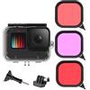 HoneTeek Custodia impermeabile per fotocamera Go Pro Hero 13/Hero12 Black Hero11 Hero10 Black Hero9, custodia protettiva da 60 m, compatibile con fotocamera Go Pro Hero, accessori GoPro