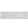 LMP - Tastiera USB Italiana (QWERTY) a Caratteri Grandi con tastierino numerico - Copertura superiore in alluminio e 2 porte USB-A - Compatibile con Mac (Silver)