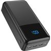 Icmilk Power Bank 60000mAh, 22.5 W Batteria Esterna Ricarica Rapida,PowerBank con USB-C 4 uscite e 2 ingressi LED Display Power Bank Per Cellulare Tablet Campeggio