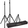MusicalStore2005 Coppia di Supporti per Casse Acustiche | MusicalStore2005 Set 2 Supporti Treppiede per Diffusori con Borsa - Regolabili in Altezza 120-180 cm, Struttura in Acciao Robusta e Borsa in Nylon Resistente