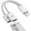 Kefiany Adattatore doppio Lightning per iPhone, caricatore per cuffie, connettore 2 in 1, jack di ricarica audio, cavo AUX splitter certificato Apple MFI doppio per 14 13 12 11 Pro Max Mini 7 8 Plus X XR SE