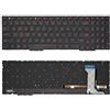 LXCOZED Tastiera per Laptop per ASUS GL553VW GL753 FX553VD ZX53 ZX53V FZ53 ZX553 FX53 FX753 ZX73 con Lettere Rosse retroilluminate(FX753 FX753V FX753VD)