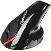 PANGUN Wowpen-Joy Corpo Umano Ingegneria Verticale Senza Fili Ricarica Fotoelettrico Mouse Nero