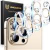 UniqueMe per iPhone 16 Pro/iPhone 16 Pro Max Pellicola Fotocamera - HD Schermo, la Fotografia con Flash non è Influenzata, Anti-graffio, Durezza 9H, 3 Pezzi-Oro