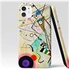 DìMò ART Cover Case Custodia Compatibile con Telefono Apple Modello iPhone 12 Wassily Kandinsky Composition VIII (Detail)