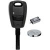 mt key Telecomando per auto, 1 alloggiamento + 1 chiave vergine SIP22 + 1 micro pulsante + batteria CR2032 per Fiat