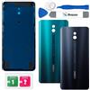 Eonpam Scocca Vetro Posteriore per Oppo Reno Coperchio Copribatteria Sostituzione con Kit di Riparazione (Nero)