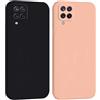 Mixroom - Cover Custodia Case per Samsung Galaxy A12 4G / 5G / M12 Protezione Fotocamera in Silicone TPU Morbido Opaco Bordi Piatti Colore Rosa