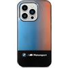 CG MOBILE Custodia per telefono BMW per iPhone 14 Pro in nero IML Mid Fading Tricolore, antigraffio PC/TPU, confortevole e durevole custodia rigida con porte accessibili, assorbimento degli urti e logo firma