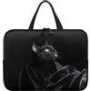 ENEN Custodia Borsa per Laptop Stampa Animali, 10-17 Pollici Computer Portatile, Impermeabile Custodia Protettiva con Maniglia per Laptop (15'',Gatto nero 2)