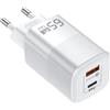 HOAU Caricatore Usb Type C 65W, Caricabatterie Rapido, Alimentatore 2 Porte, Fast Charge 65w 65A 4.0 3.0