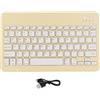 Beufee Tastiera Bluetooth Portatile, Tastiera Wireless con Funzione di Blocco Schermo Piccola Tastiera Bluetooth Mini Tastiera Per Tablet PC Portatile(Giallo)