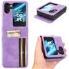 TUUNKMUY Custodia per Motorola Razr 50 con porta carte, custodia protettiva antiurto in pelle con impugnatura antiscivolo bumper protezione completa per Motorola Razr 50, viola