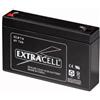 EXTRACELL Batteria Ricaricabile al Piombo SIGILLATA 6 Volt 7 Ah Marca