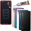 Audiosystem Scocca Vetro Copribatteria Posteriore per Huawei P20 PRO Originale CLT-L29 L04 L09, con Vetro Fotocamera e Colla B7OOO da 15ML (Aurora Blu)