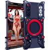 TECSHINE Custodia per Cellulare per Nubia Redmagic 10 Air, Cover per ZTE Red Magic 10 Air, Bordo Metallico del Telefono, Mostro Meccanico, Armatura -Nero