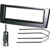 MasterLine Mascherina montaggio radio 1 DIN, KIT chiavette spinotto antenna. Mascherina colore ANTRACITE.