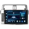 WOMGKDA Android 15 Touch screen Radio per Toyota Land Cruiser Prado 150 2013-2017 9 Pollici Car Stereo Lettore con Bluetooth SWC FM RDS Car Radio AHD WIFI DVR GPS Ventola di raffreddamento(2+32G)