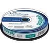 MediaRange - 10 x DVD+R DL - 8.5 GB 8x - mit Tintenstrahldrucker bedruckbare Oberfläche, Bedruckbarer Innenring - Spindel