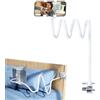 Xeihuul Supporto per telefono cellulare, morsetto da tavolo, a collo di cigno, pieghevole, per letto, scrivania, camera da letto