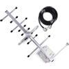 WSOLDMA Antenna Yagi wireless da esterno 2G/3G/4G LTE 12dBi - 698-2700MHz, connettore femmina N con cavo da 0,3 m (antenna e cavo da 5 m)