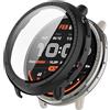 Generic Custodia rigida con pellicola protettiva per Amazfit Active 2, ultra sottile, copertura completa, custodia protettiva rigida in policarbonato, leggera, antiurto, antigraffio, con vetro temperato