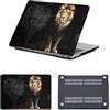 HLAAJJX Custodia Duro Compatibile con Macbook Pro 16 pollici, (2019 2020) A2141 Touch Bar/Touch ID, Case Copertina Rigida Protettiva in Plastica Opaca Smerigliata,Leone Nero
