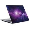 HLAAJJX Custodia Protettiva per Macbook Air 13 pollici Modello A1466 A1369 2017 2016 2015 2014 2013 2012 2011 2010 Uscita, Sottile Rigida Case Cover Plastica Duro Custodia, Galassia viola